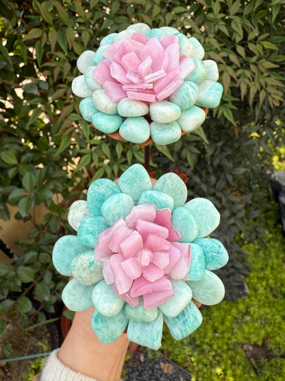 Handcrafted Natural Tianhe Stone Crystal Flower